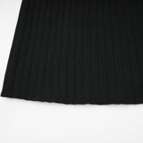 Nadège black ruffledneck knitted midi dress