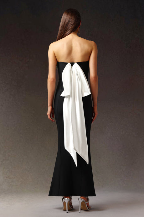 Nadia Black Floral Maxi Dress