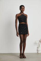 Nadine embellished top  skirt matching set