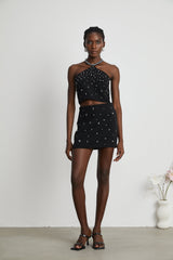 Nadine embellished top  skirt matching set