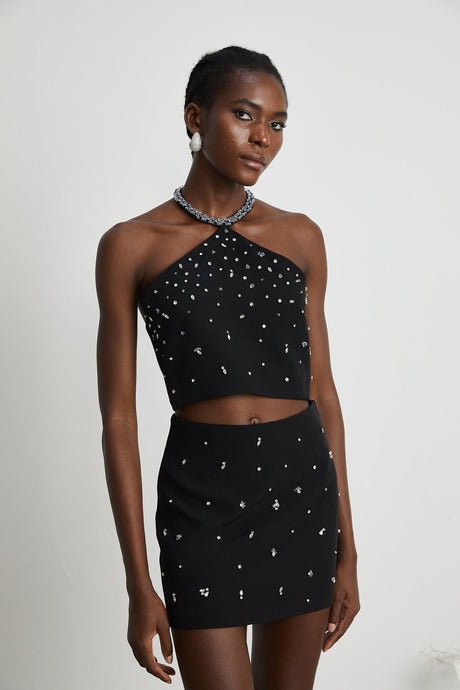 Nadine embellished top  skirt matching set