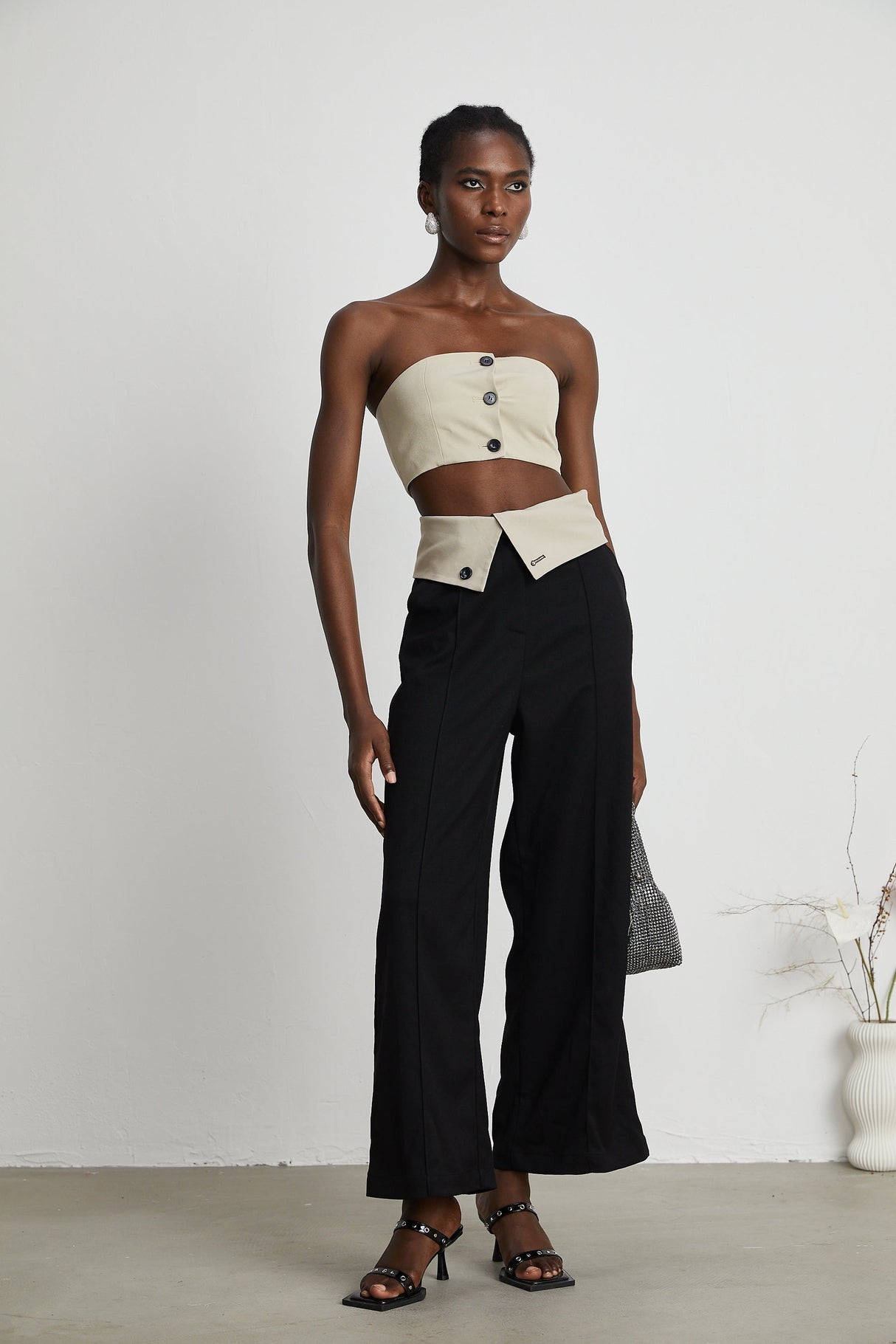 Naomi crop top  trousers matching set