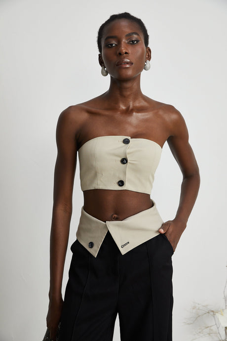 Naomi crop top  trousers matching set