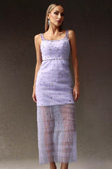 Natasha Lilac Sequin Diamond Dress
