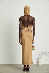Neri hooded cutout maxi dress