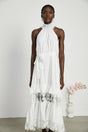 Neri white guipurelace midi dress