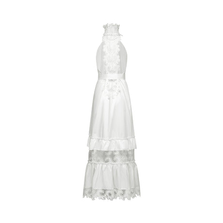 Neri white guipurelace midi dress