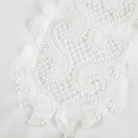 Neri white guipurelace midi dress
