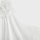Neri white guipurelace midi dress