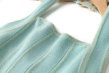 Ninfa Dress - Flared A - Line Silhouette - Halter Neck Style - Vertical Ribbed Pattern - Fashion - Forward Design