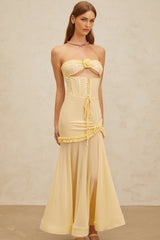 Ninfa Midi Dress - Off - Shoulder - 3D Petal Lace - Ruffles - Mermaid Hem