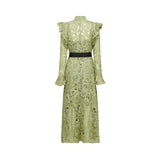 Noémie floralembroidered midi dress in Green