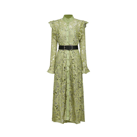 Noémie floralembroidered midi dress in Green