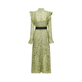 Noémie floralembroidered midi dress in Green