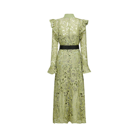 Noémie floralembroidered midi dress in Green