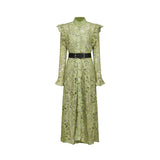 Noémie floralembroidered midi dress in Green
