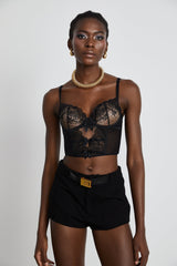 Noémie lacedetail mesh vest top