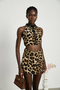 Noémie leopardprint top  skirt matching set