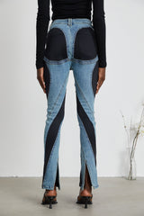 Noémie spiral panelled skinny jeans