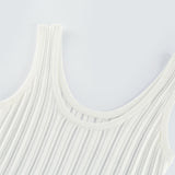 Noémie white cutout pleated mini dress