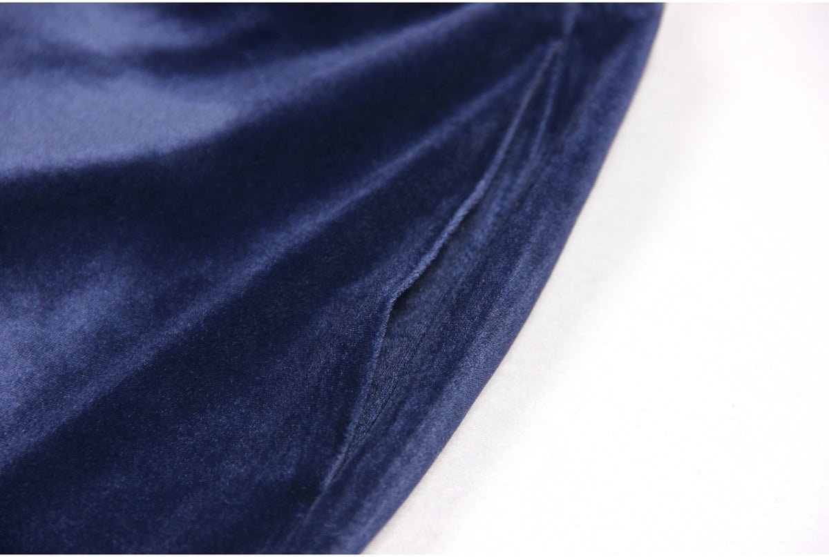 Nora Blazer & Flared Trousers – Velvet Power Suit – Slim Fit Double - Breasted Design