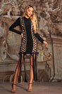 Nora Black Bandage Bowknot Mini Dress
