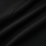 Nora Mini Dress Black Flared Crossover Gold Button
