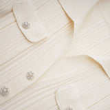 Nouria white mermaidhem knit midi dress