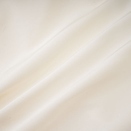 Nouria White Satin Cropped Blouse With Twist Front and Smocked Hem