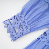 Nova blue cutout belted mini dress