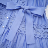 Nova blue cutout belted mini dress