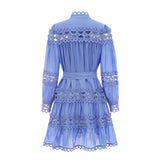 Nova blue cutout belted mini dress