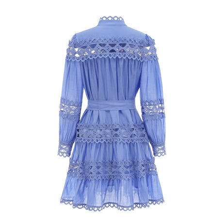 Nova blue cutout belted mini dress