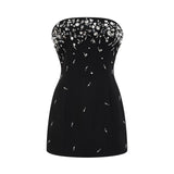 Noya strapless embellished crepe mini dress