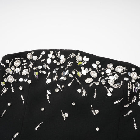 Noya strapless embellished crepe mini dress