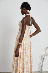 Odette floralprint halterneck midi dress