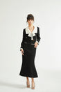 Odile black jacket  skirt matching set