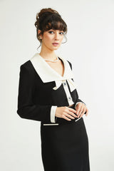 Odile black jacket  skirt matching set