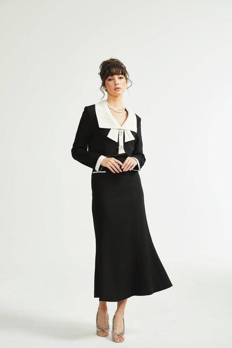 Odile black jacket  skirt matching set