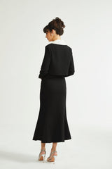 Odile black jacket  skirt matching set