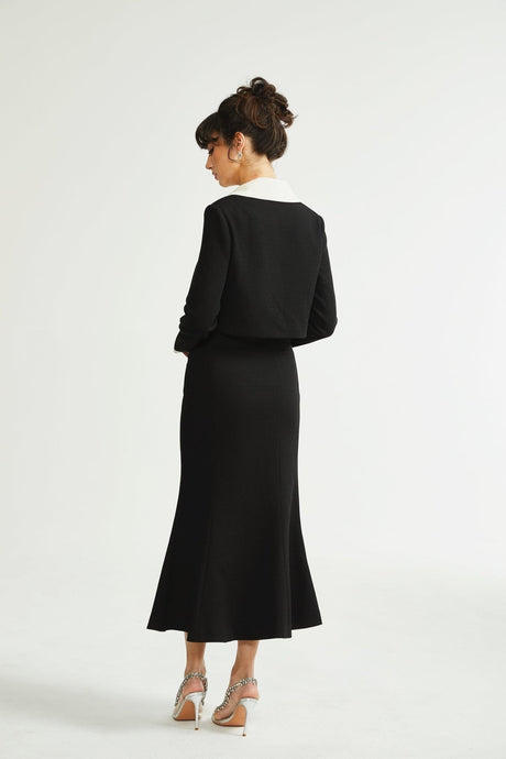 Odile black jacket  skirt matching set