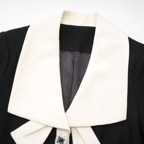 Odile black jacket  skirt matching set