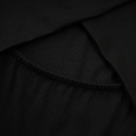 Ofelia Top Black Ruched Halterneck Jersey & Metal Buckle Detail