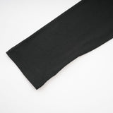 Ofelia Top Black Ruched Halterneck Jersey & Metal Buckle Detail