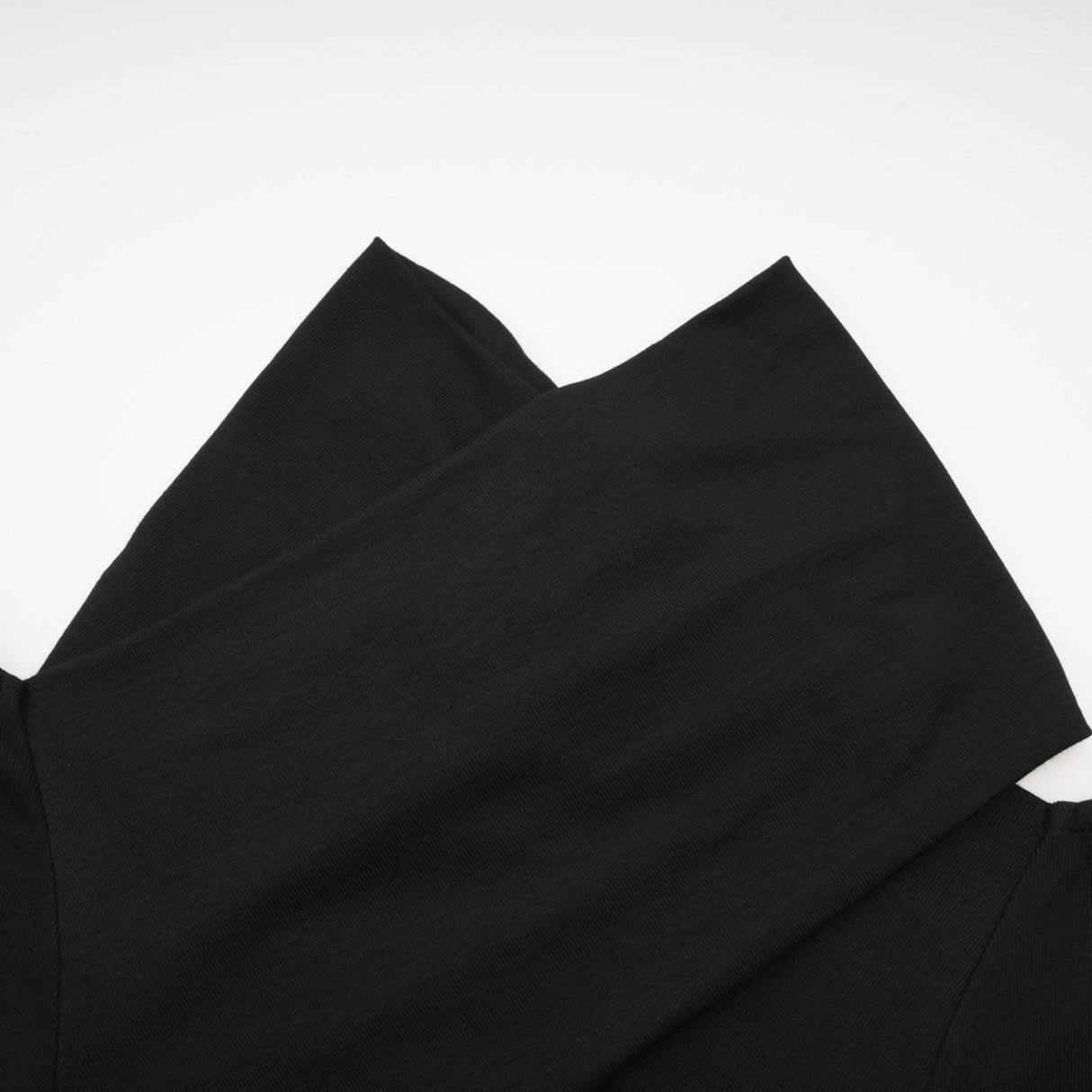 Ofelia Top Black Ruched Halterneck Jersey & Metal Buckle Detail