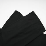 Ofelia Top Black Ruched Halterneck Jersey & Metal Buckle Detail