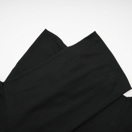 Ofelia Top Black Ruched Halterneck Jersey & Metal Buckle Detail
