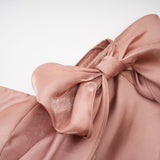 Olga Dress Brown Bow Detail Flare Mini
