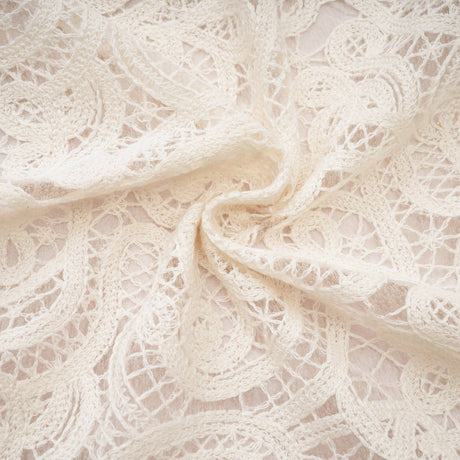 Olivia Long Sleeved Dress White Lace Pierced Effect V - Neck