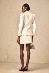 Ornella Blazer & Skirt Crystal Embellished Cinched Waist Set
